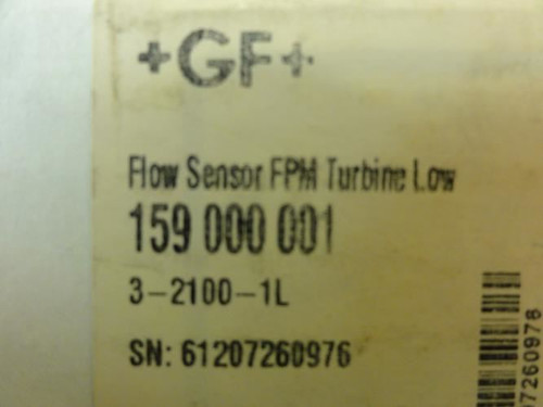 Georg Fischer 159-000-001; Turbine Flow Sensor