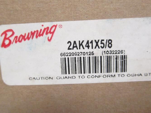 Browning 2AK41X5/8; V-Belt Pulley; 2-Groove; 5/8"ID