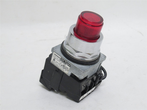 Siemens 52PT6G2AB; Illuminated Pushbutton; Red; 120VAC; 30mm