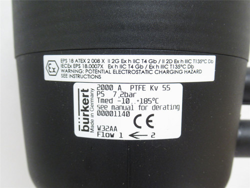 Burkert 00001140_; Angle Seat Valve SS-316; 2FNPT 4.4-7.2BAR