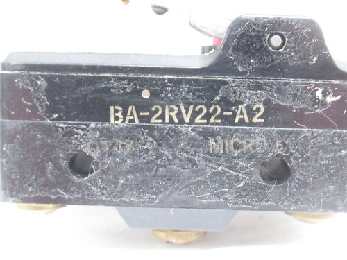 MicroSwitch BA-2RV22-A2; Basic Switch; Snap Action 20A; 250VAC