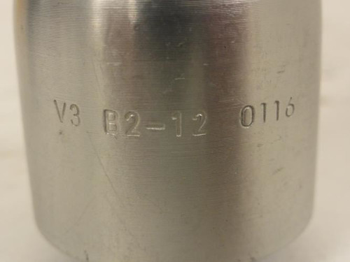 Continental B2-JCFX-1216; Ultra-Crimp Fitting 3/4" Hose; 1" JIC