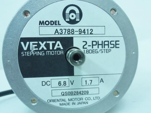 Vexta A3788-9412; Stepping Motor; 2Ph; 6.8VDC; 1.7A