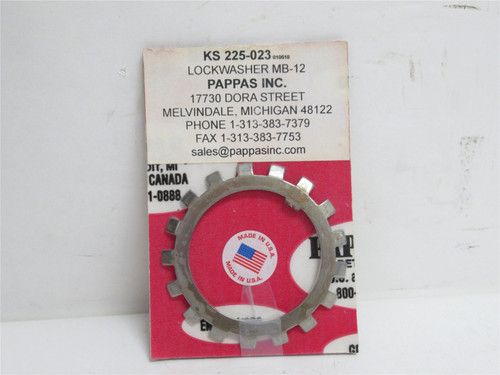 Pappas Inc KS 225-023; Lock Washer; MB-12