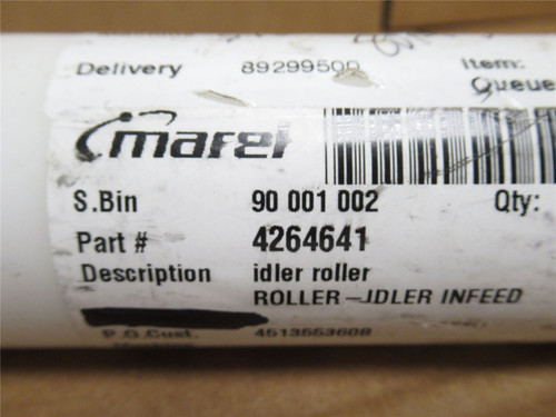 Marel 4264641; Infeed Idler Roller; 50mmOD x 8-1/4" Long