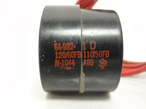 ASCO 64-982-1D; Pneumatic Solenoid Coil; 110/120V@50/60Hz