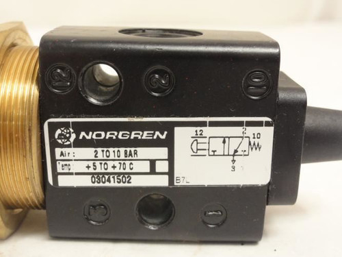 Norgren 3041502; Spring Return Valve Switch; Green; 2-10 BAR