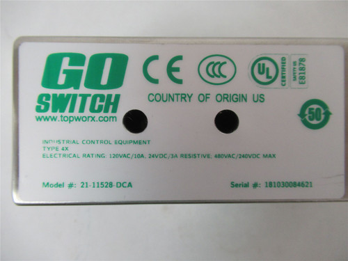 Topworx 21-11528 DCA; Dry Contact Prox Sensor 120V SS