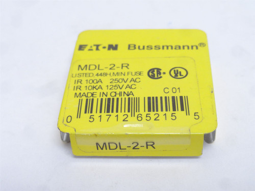 Bussmann MDL-2-R; Box-5; Time Delay Glass Fuses 2A; 250VAC