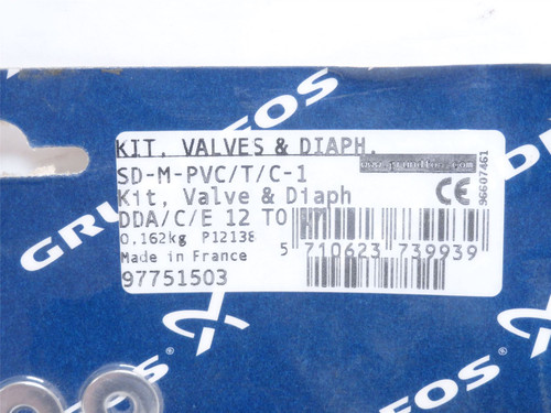 Grundfos SD-M-PVC/T/C-1; Pump Valve & Diaphragm Kit 97751503