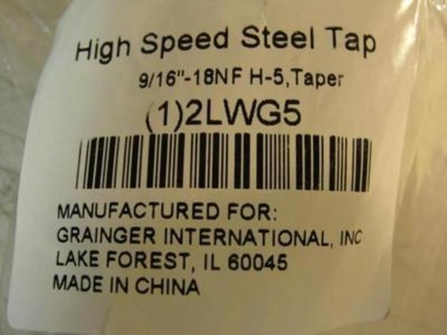 Westward 2LWG5; Hand Tap; 9/16"-18; Straight; Right Hand