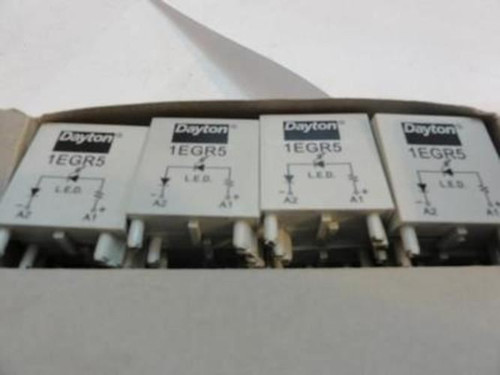 Dayton  1EGR5; Box of 20 Socket Module for Relays LED 2 Pin