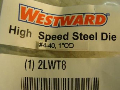 Westward 2LWT8; Round Solid Die; #4-40; Right Hand