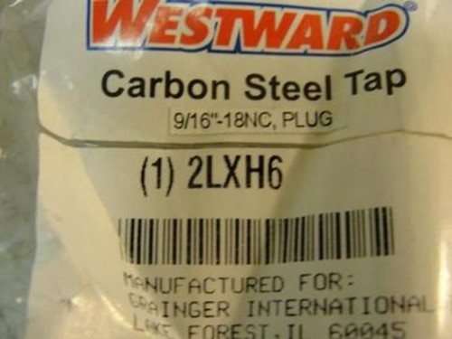 Westward 2LXH6; Hand Tap; 9/16"-18NC; Plug; Right Hand