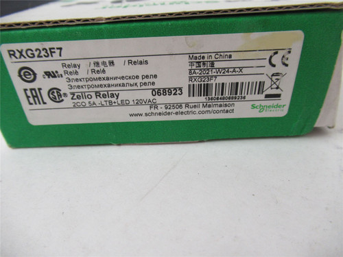 Schneider RXG23F7; RELAY 2CO 5A@250VAC 120VAC COIL LED