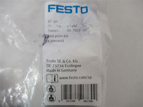 Festo EP-ME-1/8; End Plate Kit  2 x G1/8" threaded PN #33407