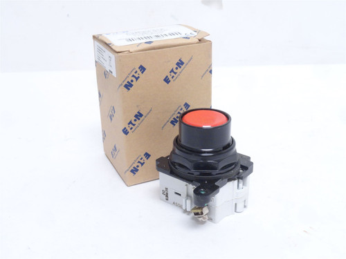 Eaton E34PB251X; Red Flush Mount Push-Button; 1-NC; 30.5mm