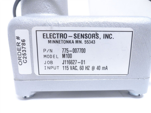 Electro-Sensors M100; Shaft Speed Switch 775-007700; 115VAC