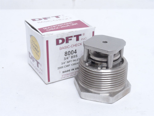 DFT BSS8004X3/4; In-Line Threaded Check Valve; 3/4NPT; 3/4BSA