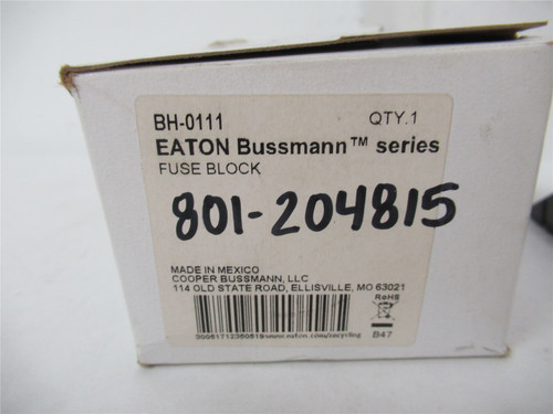Bussmann BH-0111; Box-2 Fuse Block 100A 2500V 3/8"
