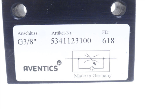 Aventics 5341123100; Flow Control Throttle Valve; G3/8" Ports