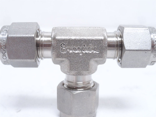 Swagelok SS-400-3; Compression Tee; SS-316; 1/4" Tube