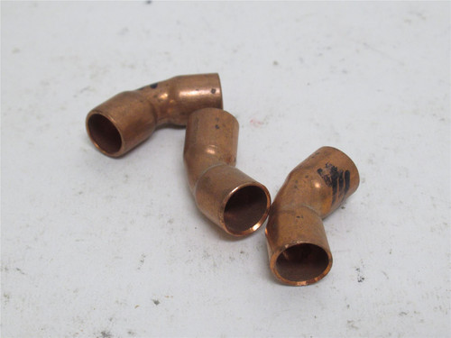 Industry-Std 5P036; Lot-3; Wrot Copper Rough 45Deg Elbow; 1/4"