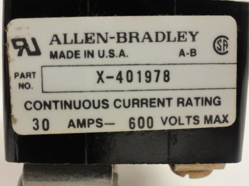 Allen-Bradley X-401978; Fuse Block Assy; 30A; 3P; 600V