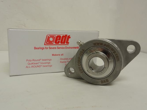 EDT 4Y2AB8-12GX; Flange Bearing; SS; 3/4"ID; 2-Bolt