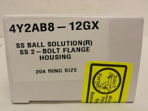 EDT 4Y2AB8-12GX; Flange Bearing; SS; 3/4"ID; 2-Bolt