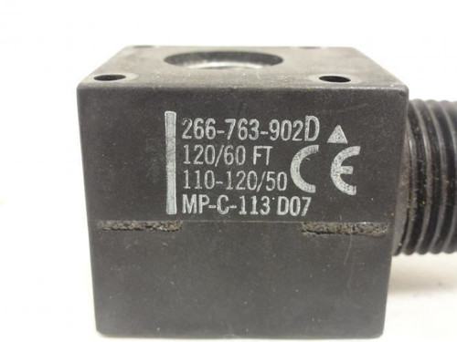ASCO 266-763-902D; Solenoid Coil; 110/120V @ 50/60Hz