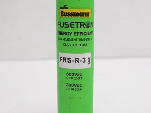 Bussmann FRS-R-3; Time Delay Current Limiting Fuse 3A; 600VAC