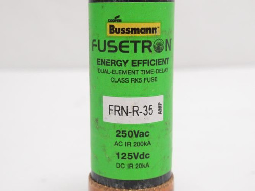 Bussmann FRN-R-35; Dual Element Time Delay Fuse; 35A; 250VAC