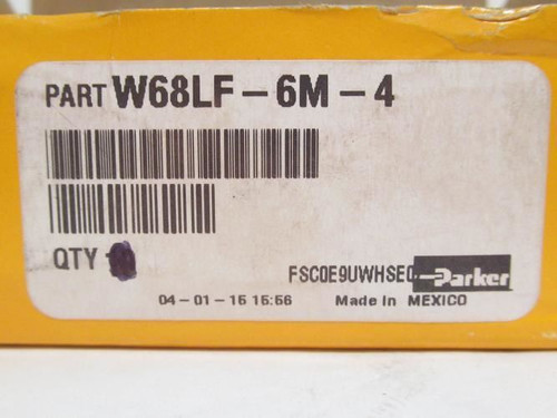 Parker W68LF-6M-4; Lot-2; Male Connectors 6mm Tube x 1/4NPT