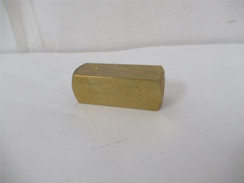 Parker C600B; Pneumatic Check Valve 3/8 NPT Brass