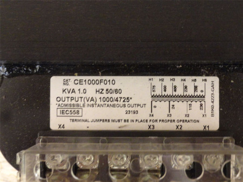 Acme CE1000F010; Control Transformer 1kVA