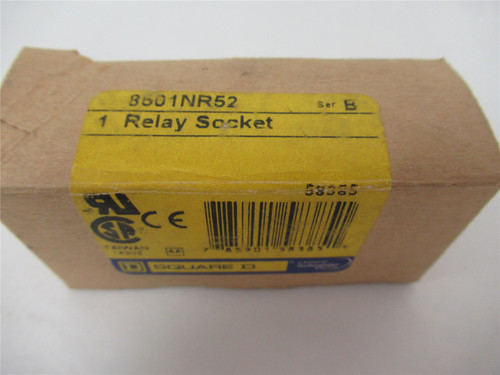 Square D 8501NR52; Relay Socket 16 A 300 VAC 5 AMP 600VAC