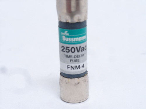 Bussmann FNM-4; Time Delay Fuse; 4A; 250VAC