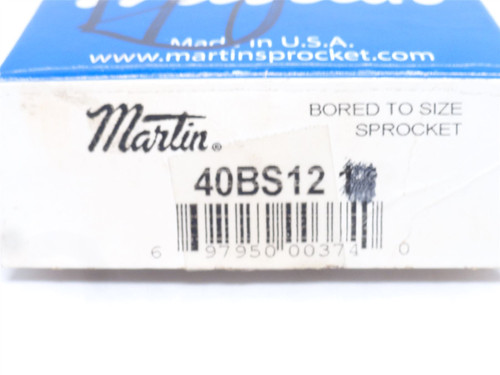 Martin 40BS12-1; Sprocket #40; 12 Teeth; 1"ID