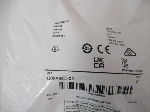 Allen-Bradley 42GRP-9003-QD; Photoelectric Sensor