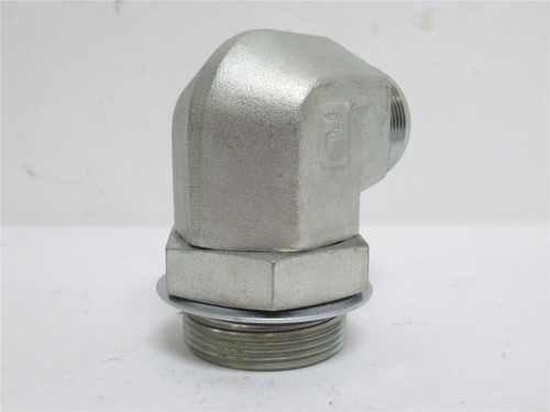 Parker 20-24 C5OX-S; Adaptor 90Deg Elbow 1-1/4JIC x 1-1/2Boss