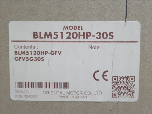 Oriental BLM5120HP-30S; AC Gearmotor 0.78A 240VAC; 3000r/min
