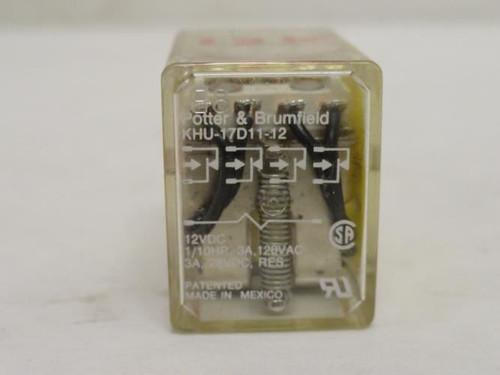 Potter KHU-17D11-12; Relay; GP; 3A; 120VAC; Coil: 12VDC