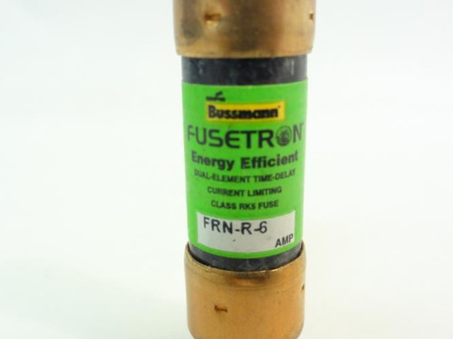 Bussmann FRN-R-6; Fusetron Fuse; 6A; 250V; 125VDC; Time Delay