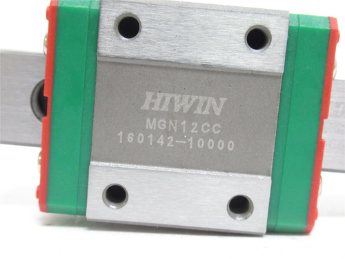 Hiwin MGN12CC 160142-10000; Linear Bearing W/Guide Rail