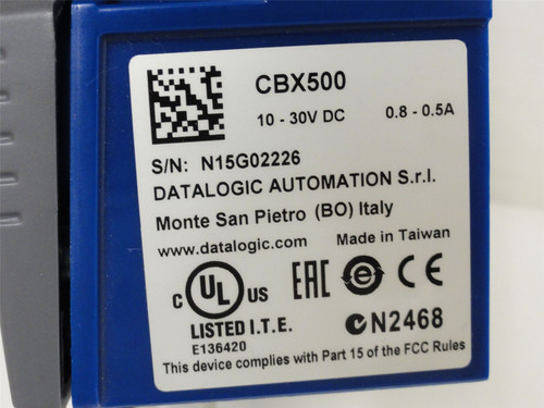 Datalogic CBX500; Industrial Connectivity Device 10-30VDC; 0.8-0.5A