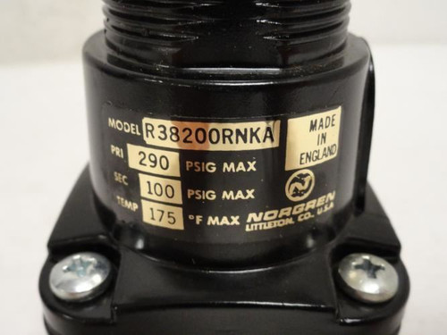 Norgren R38-200-RNKA; Pneumatic Regulator; 1/4NPT; 290PSI Max