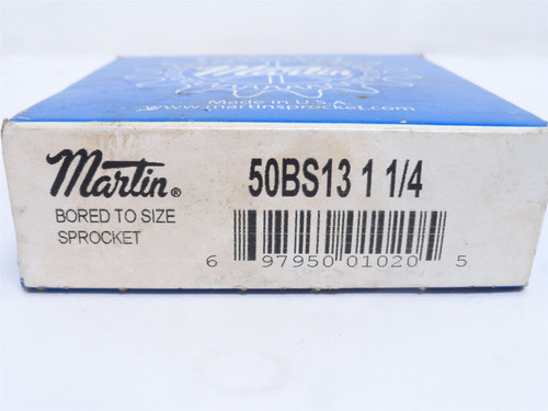 Martin 50BS13-1-1/4; Sprocket #50; 13-Teeth; 1-1/4"ID