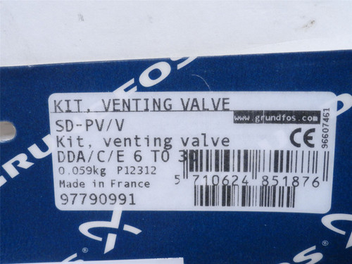 Grundfos 97790991; Venting Valve Bleeder Kit