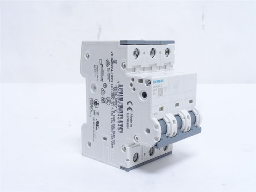 Siemens 5SY6304-7; Circuit Breaker; 4A; 3P; 400VAC